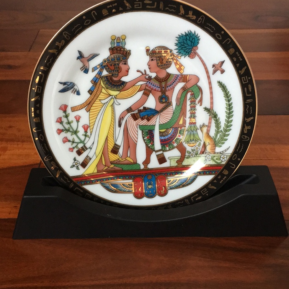 Decorative Egyptian Plate with Stand
